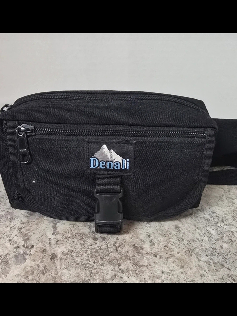 Denali Black Waist Bag with Front Buckle